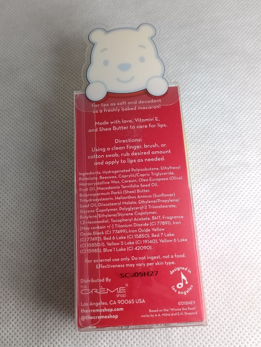 THE CREME SHOP X DISNEY WINNIE THE POOH YELLOW MACARON LIP BALM - Picture 3 of 4